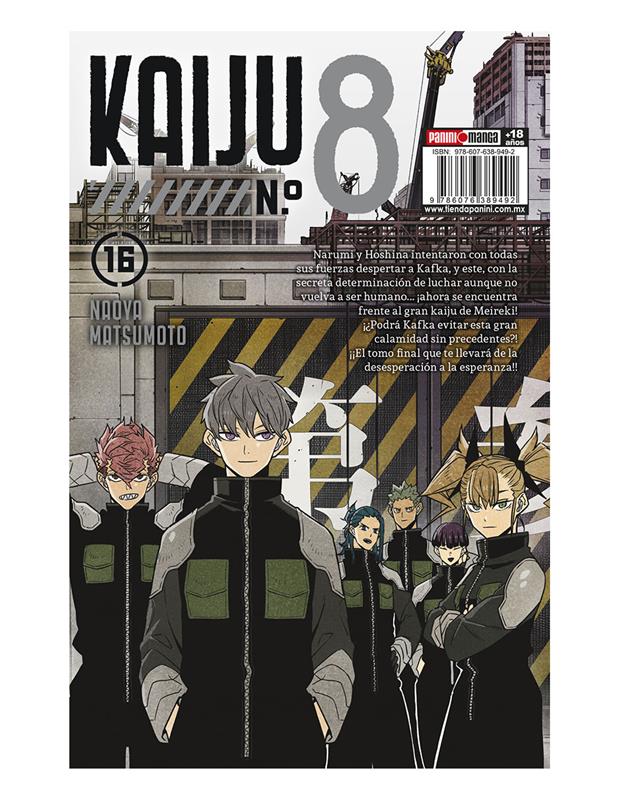 Manga kaiju 8 n.16 termina serie