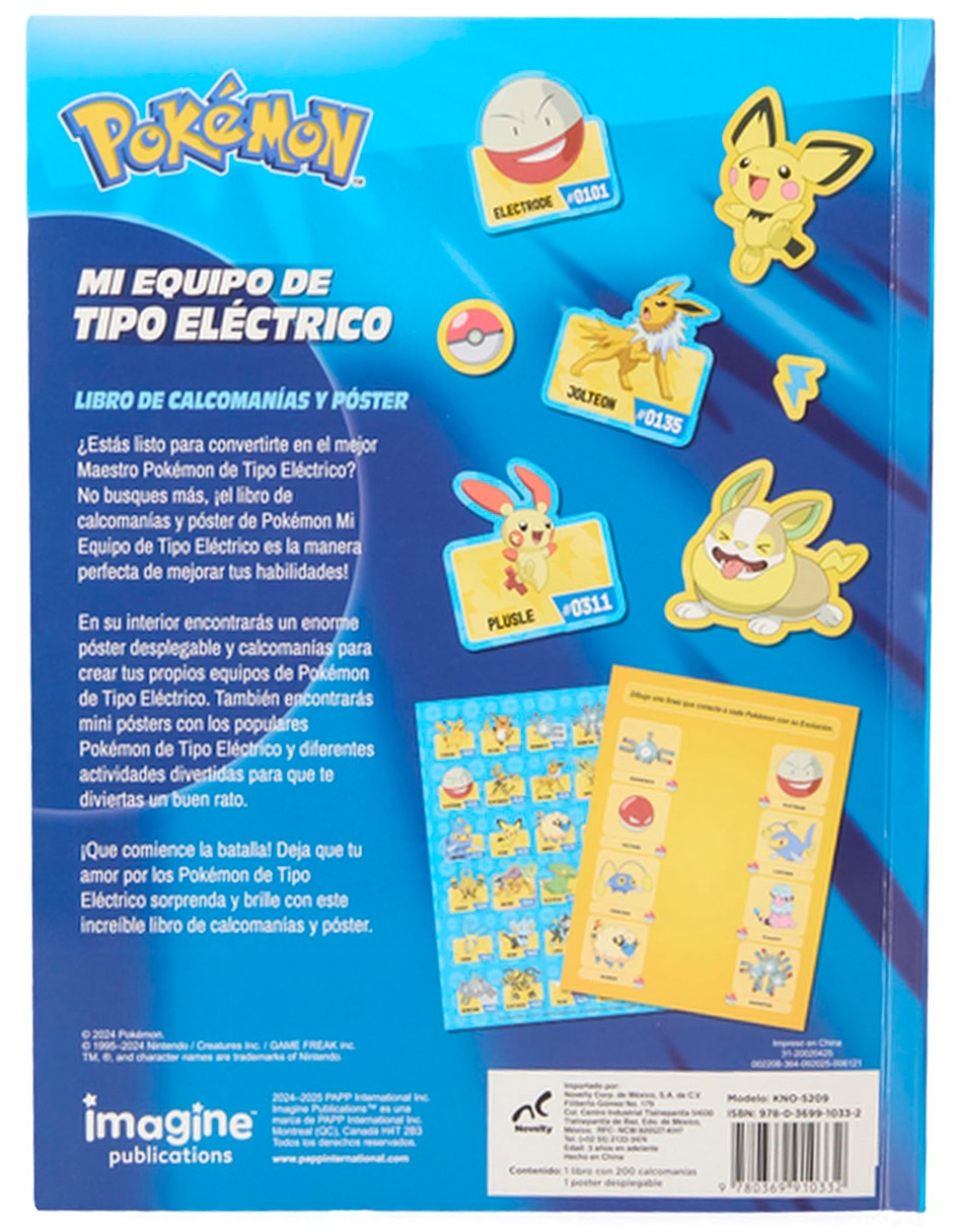 Libro De Actividades Pokémon Con Stickers (Eléctrico) de
