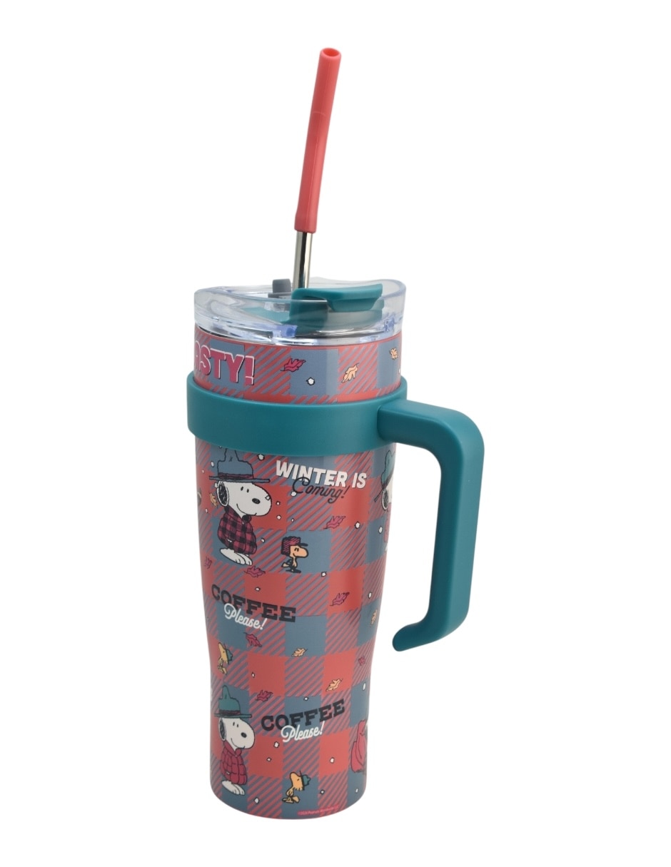 Termo de acero inoxidable snoopy con tapa rosca 1.2 l 2