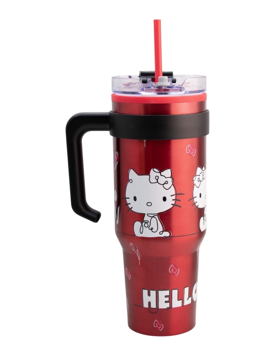 Termo de acero inoxidable Hello Kitty con tapa rosca 1.2 L 5