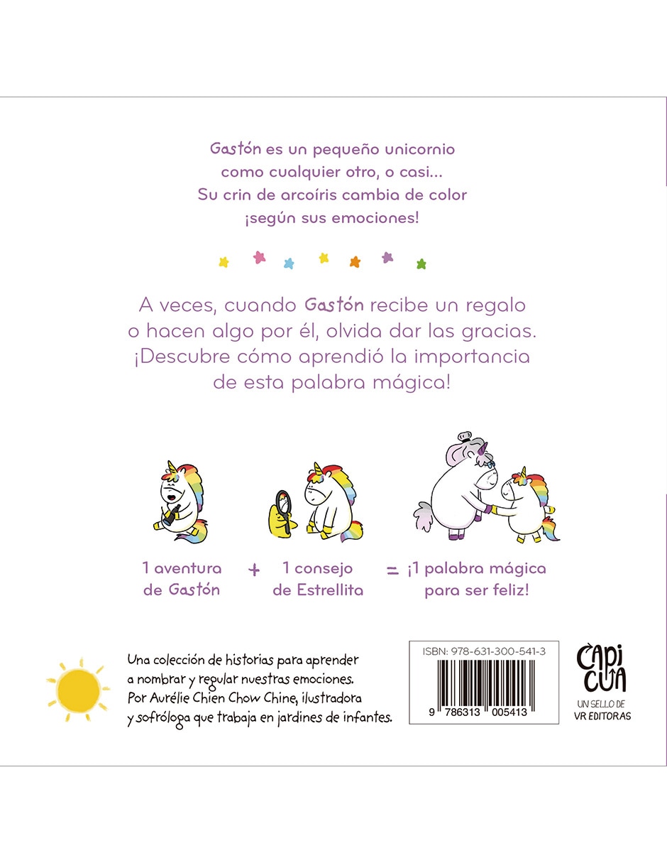 Libro/estuche con libros las emociones de gastón: doy las gracias. de chow chine aurélie chien 3