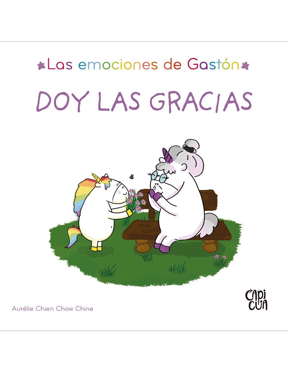 Libro/estuche con libros las emociones de gastón: doy las gracias. de chow chine aurélie chien 1