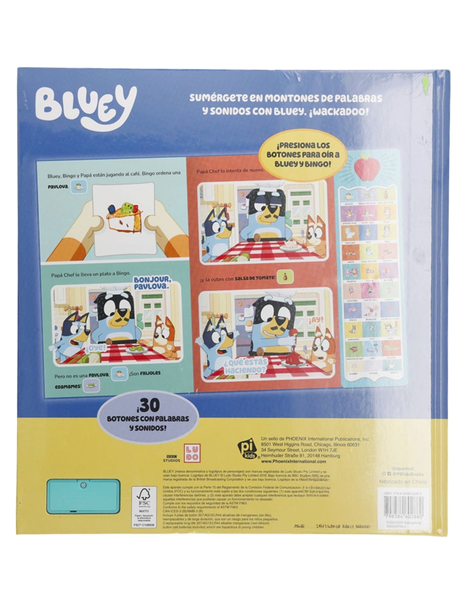 Libro Bluey ¡Wackadoo! Palabras y Sonidos de Bluey de