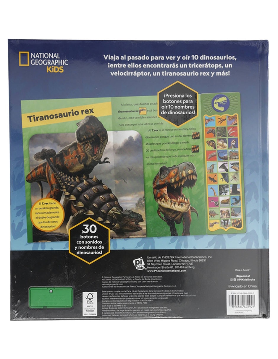 Libro Dinosaurios Peligrosos National Geographic Kids de