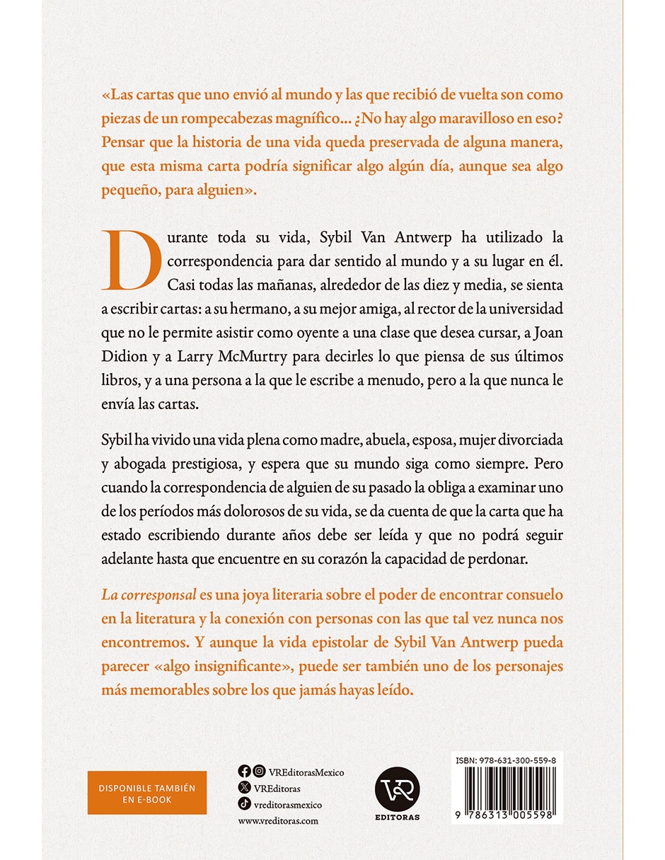 Libro LA CORRESPONSAL de Evans Virginia