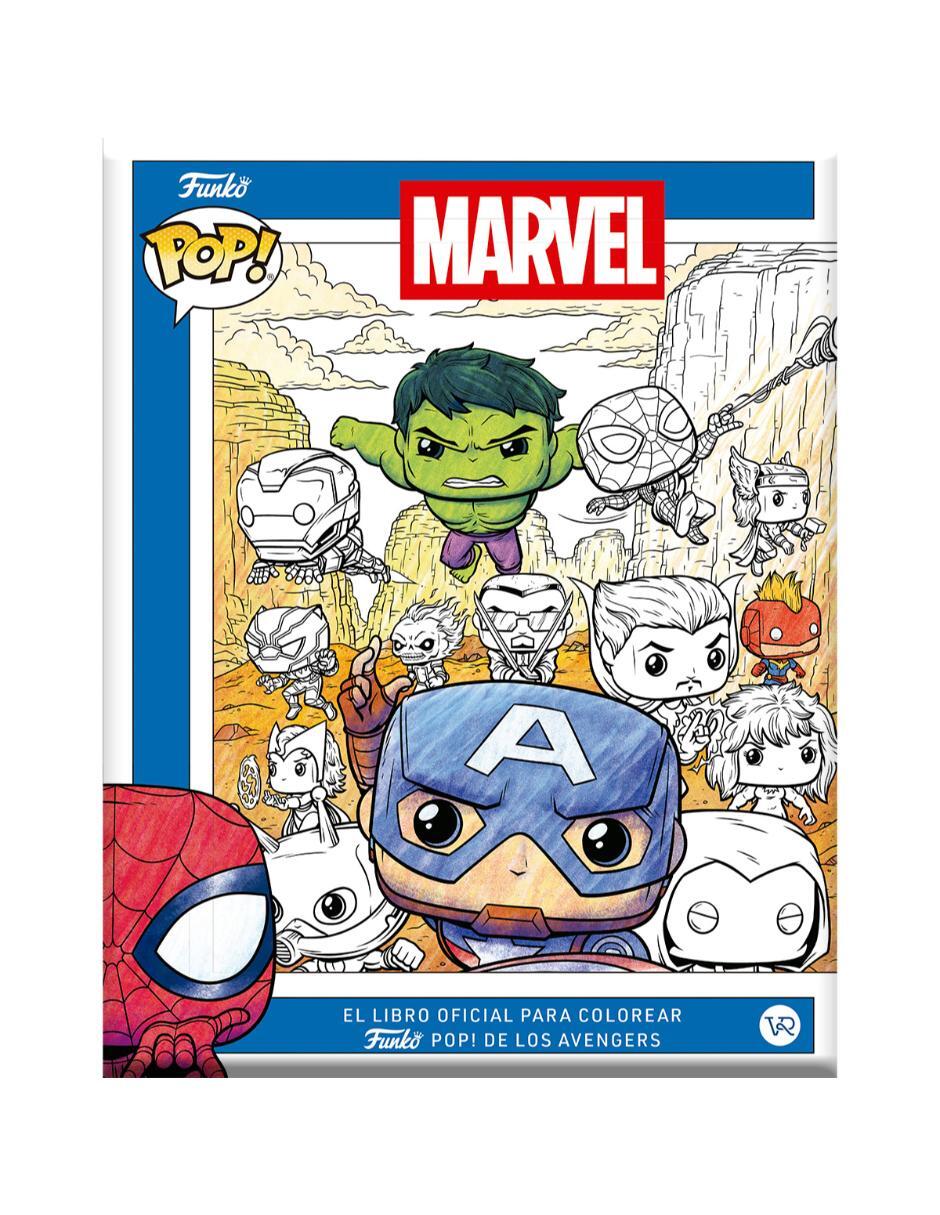 Libro/estuche con libros de los avengers. el libro oficial para colorear funko pop! de vr editoras