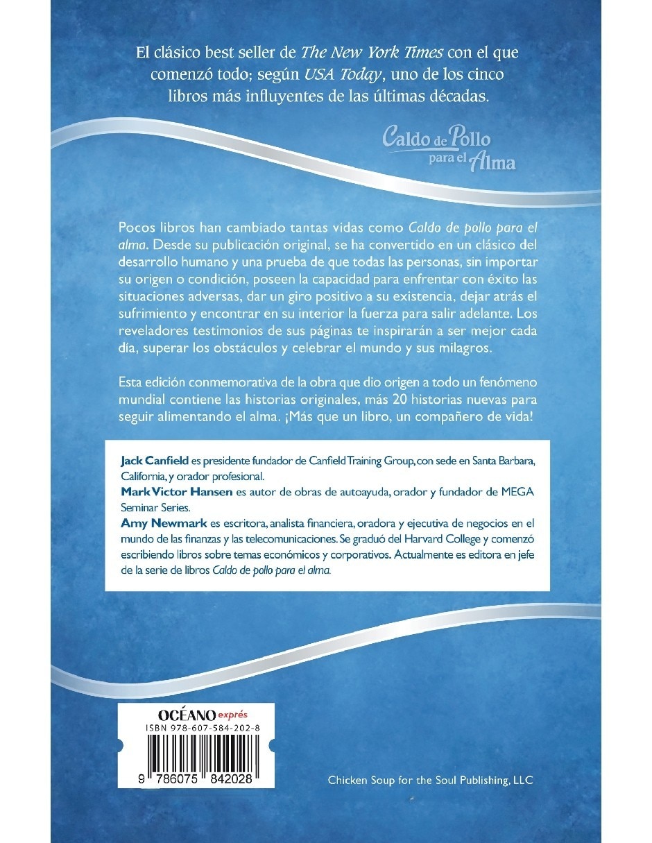 Libro Caldo de Pollo para el Alma Edición Especial 20 Aniversario de Canfield Jack/Hansen Mark Victor/Walker Wendy