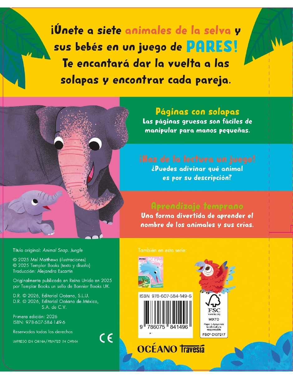 Libro Selva. Animales Pares de Matthews Mel