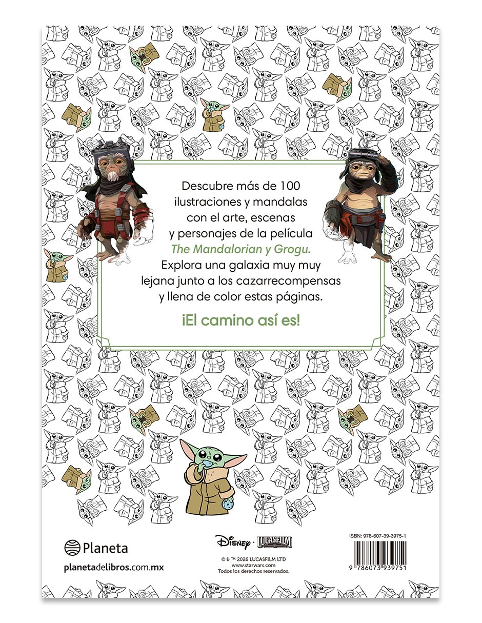 Libro/estuche con libros star wars the mandalorian and grogu colorea la g de lucasfilm ltd