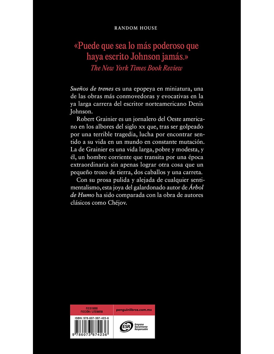 Libro SUEÑOS DE TRENES de DENIS JOHNSON