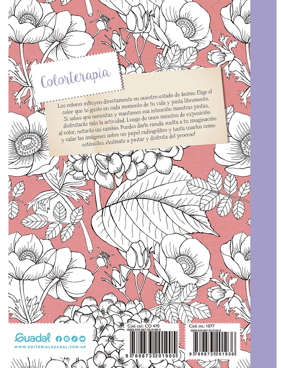 Libro COLORTERAPIA - FLORES de EDITORIAL GUADAL