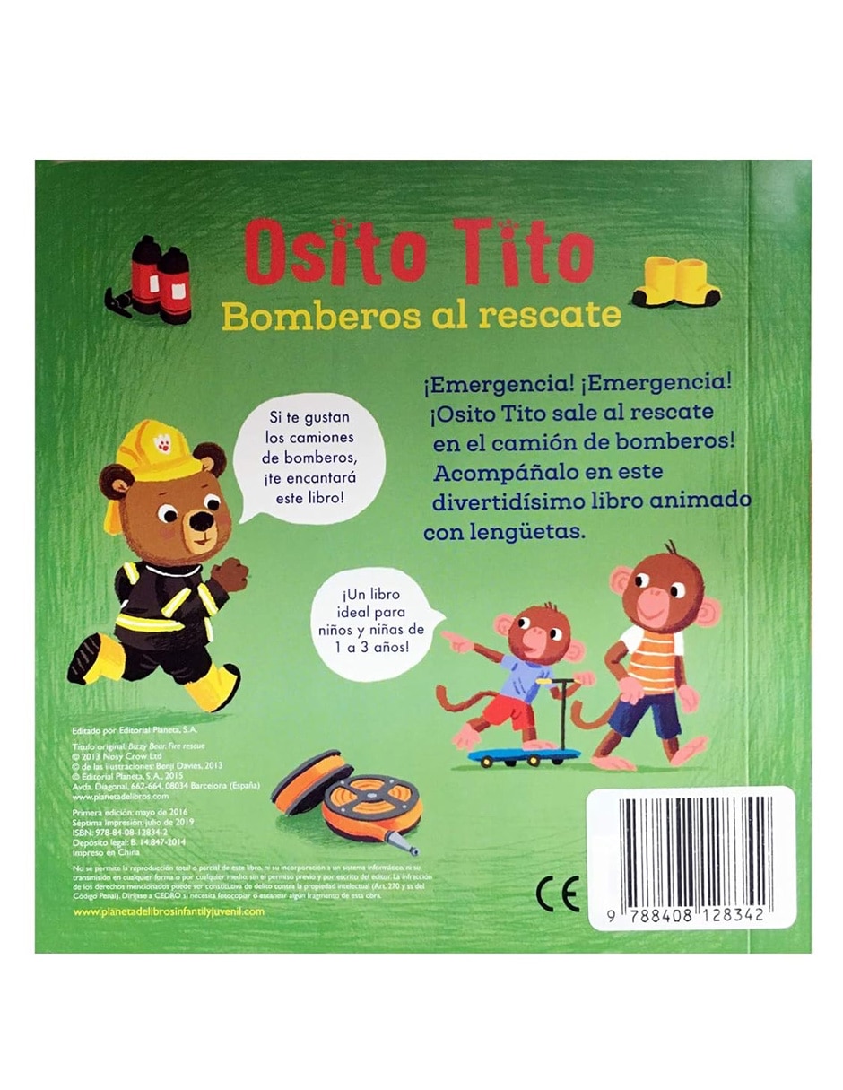 Libro OSITO TITO BOMBEROS AL RESCATE de BENJI DAVIES Libro OSITO TITO BOMBEROS AL RESCATE de BENJI DAVIES