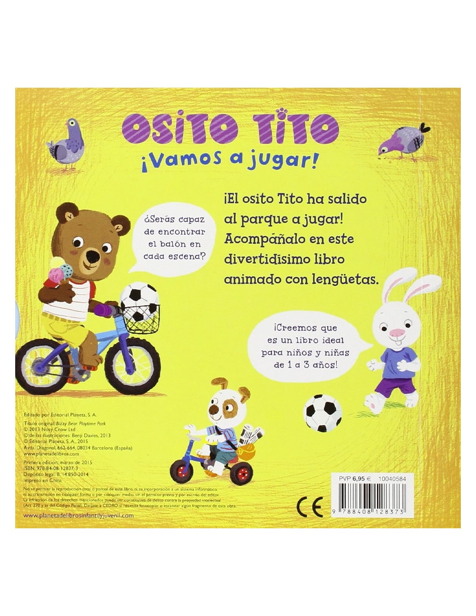 Libro Osito Tito Vamos a Jugar de Benji Davies