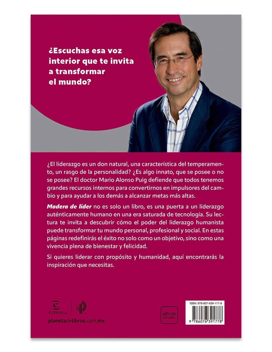 Libro Madera de Líder de Dr. Mario Alonso Puig Libro Madera de Líder de Dr. Mario Alonso Puig
