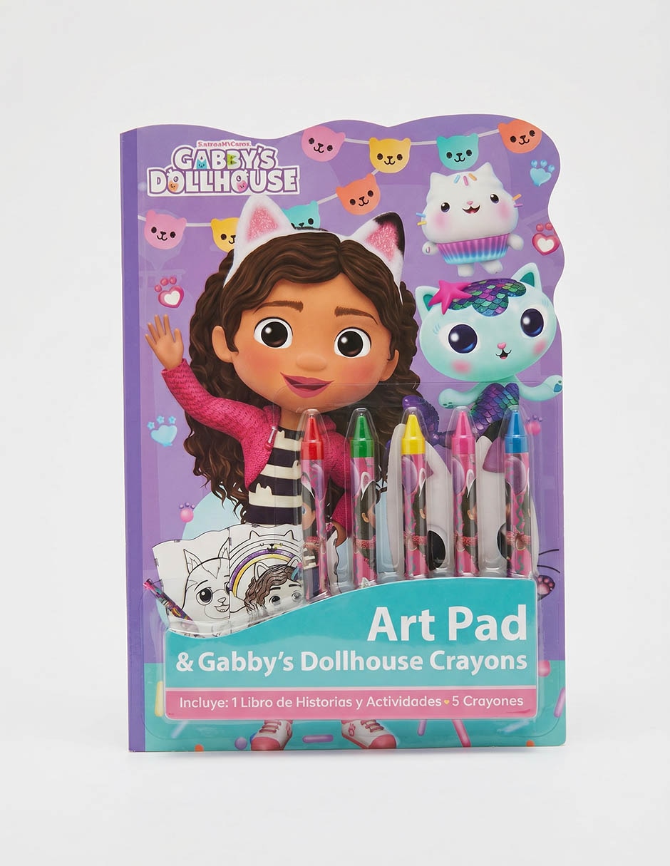 Libro Art Pad & Gabby's Dollhouse Crayons de Best Trading 1