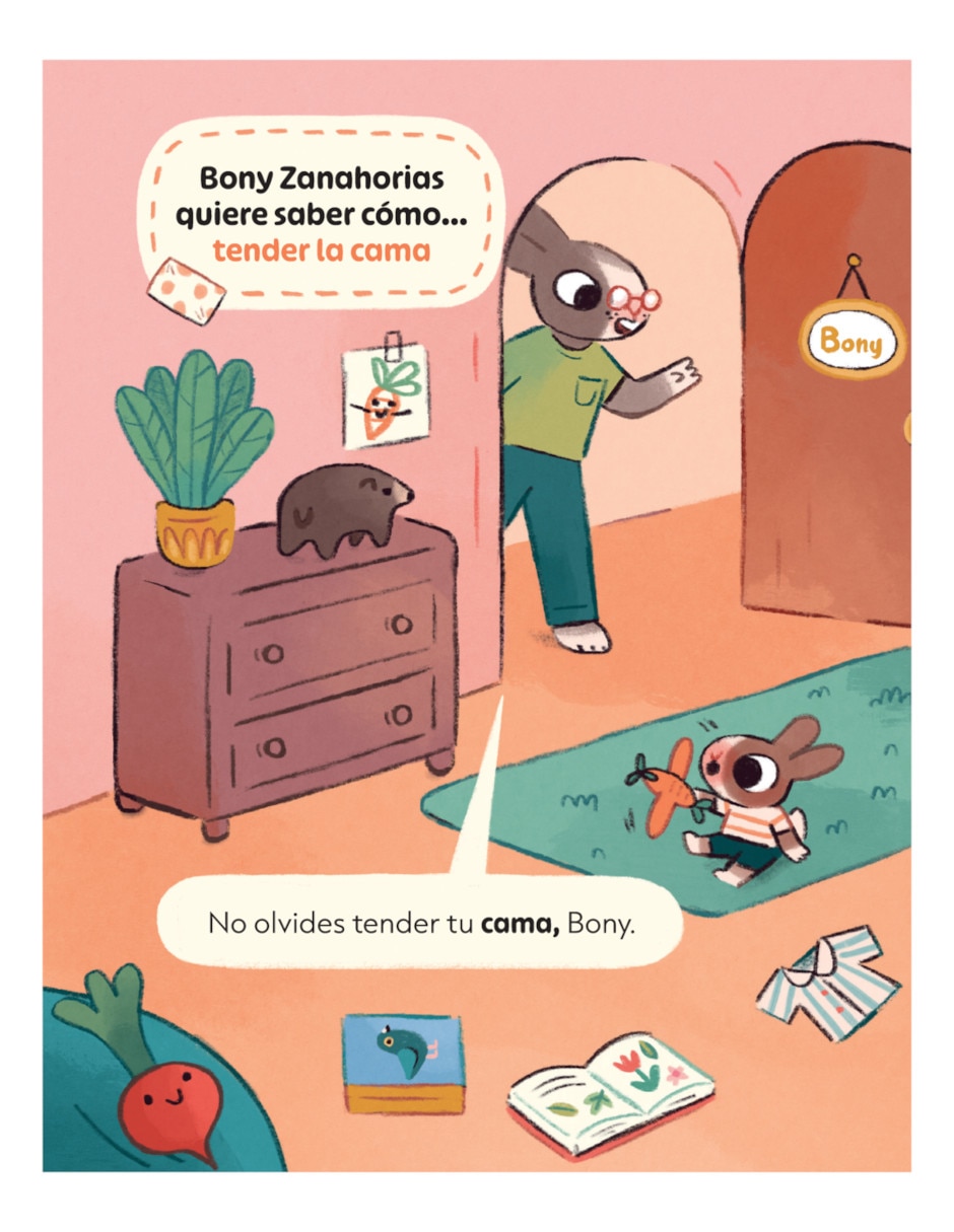 Libro Bunny Zanahorias quiere saber cómo… Tender la cama de Chris Parker Libro Bunny Zanahorias quiere saber cómo… Tender la cama de Chris Parker
