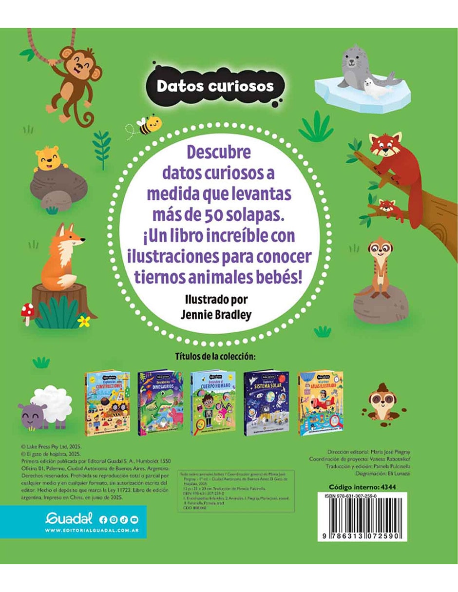 Libro DESCUBRE LOS ANIMALES BEBÉS. DATOS CURIOSOS de EDITORIAL GUADAL