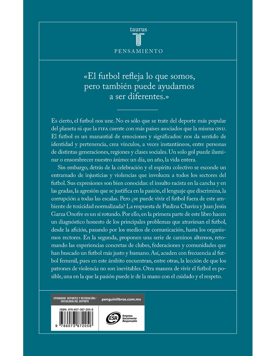 Libro Otro futbol posible de Juan Jesús Garza Onofre y Paulina Chavira Mendoza