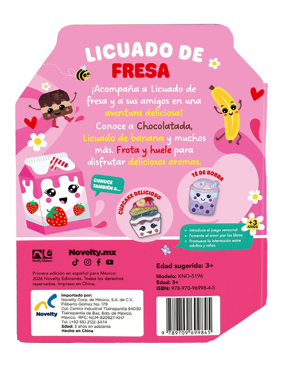Libro Preescolar Frota y Huele Malteada de Fresa de