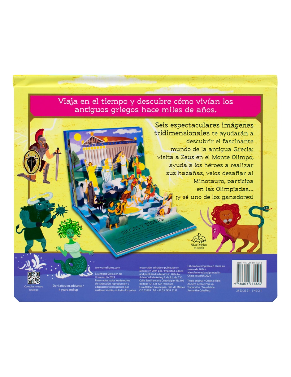 Libro Civilizaciones La Antigua Grecia en 3D de Silver Dolphin