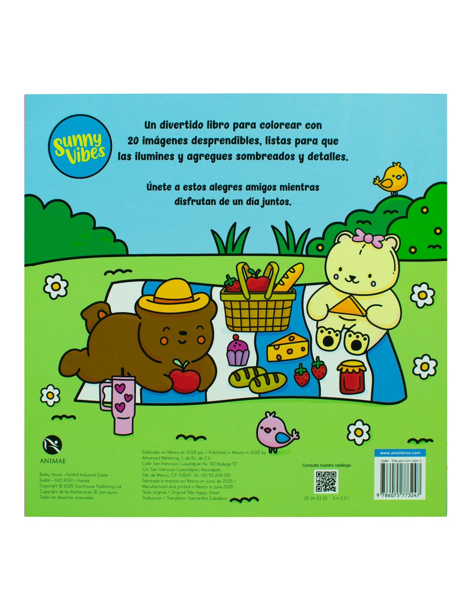 Libro para Colorear Happy Street de Animae
