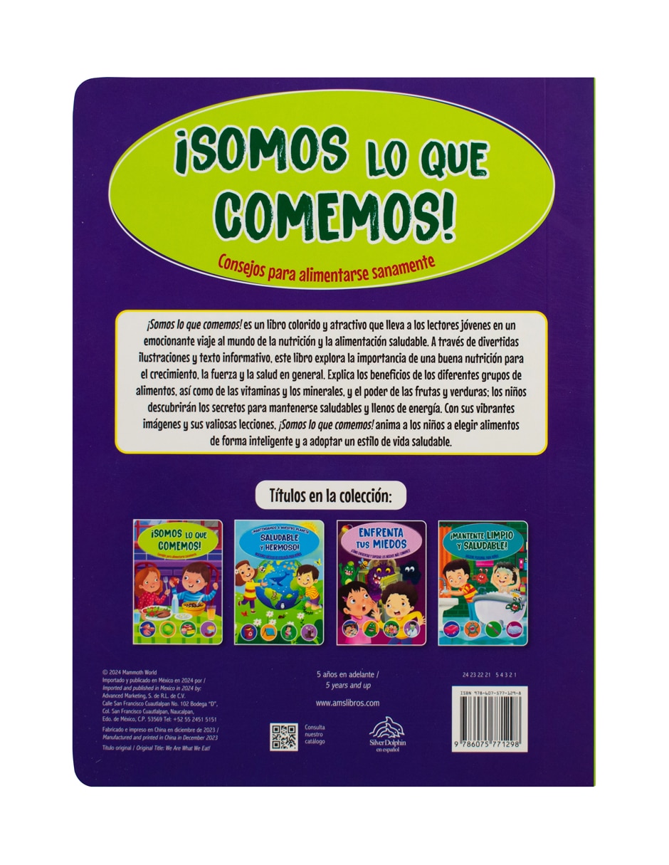 Libro Autoayuda Niños: ¡Somos Lo Que Comemos! de Silver Dolphin