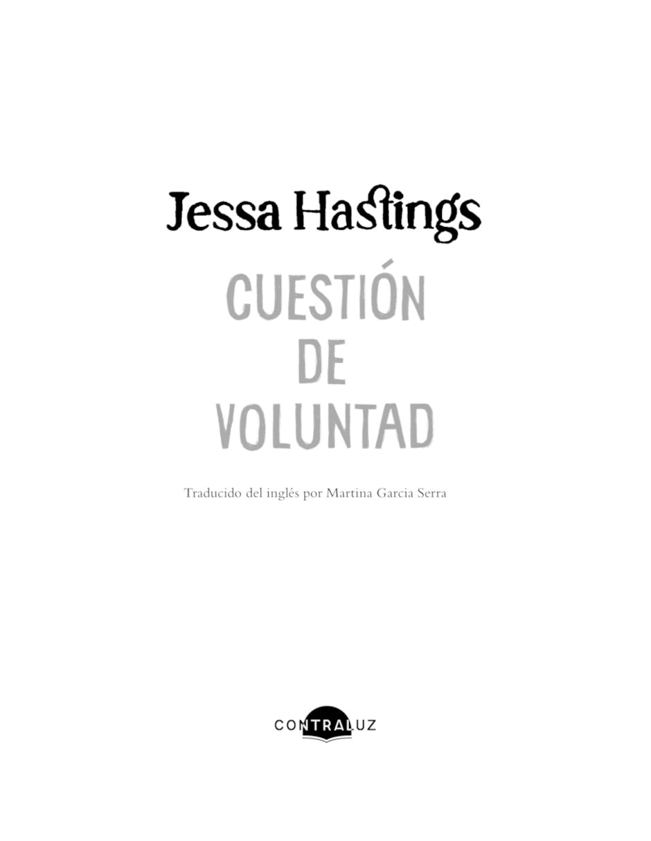 Libro Cuestión de Voluntad de Jessa Hastings