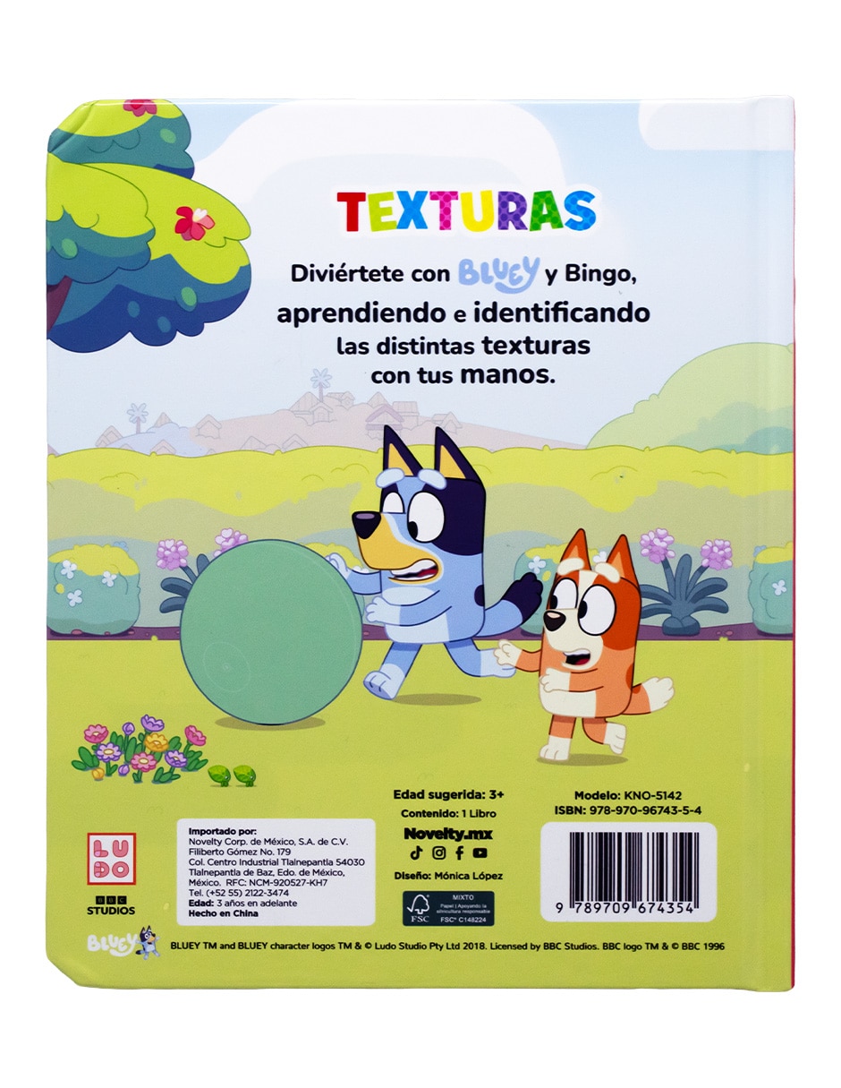 LIBRO PREESCOLAR DE TEXTURAS BLUEY de