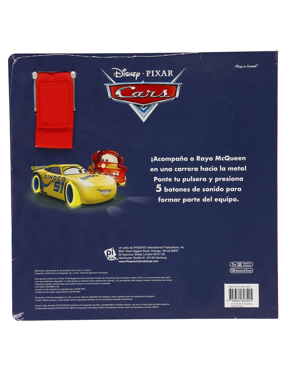 Libro Cars Corredores Luminosos de Pi Kids
