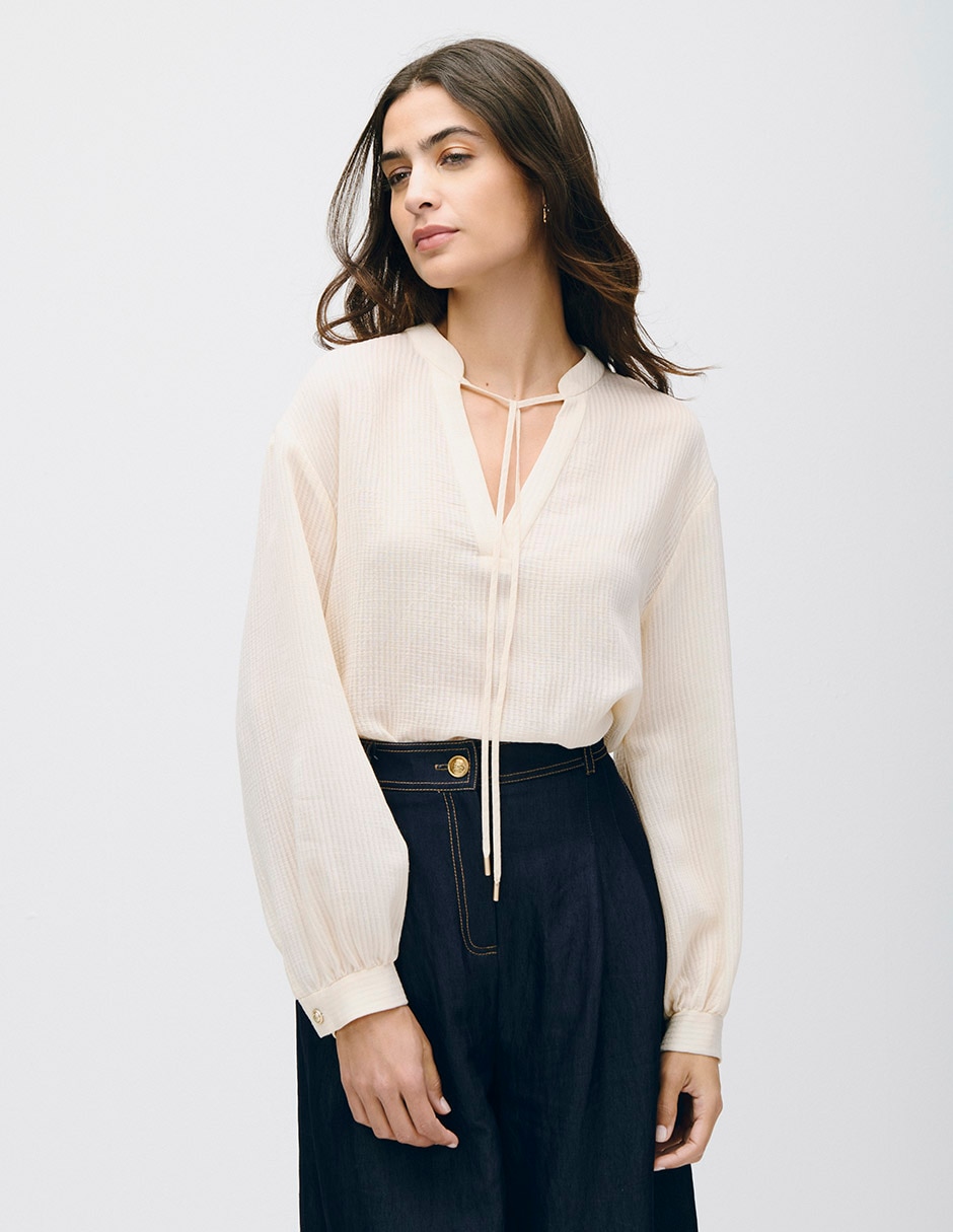 Blusa manga larga para mujer