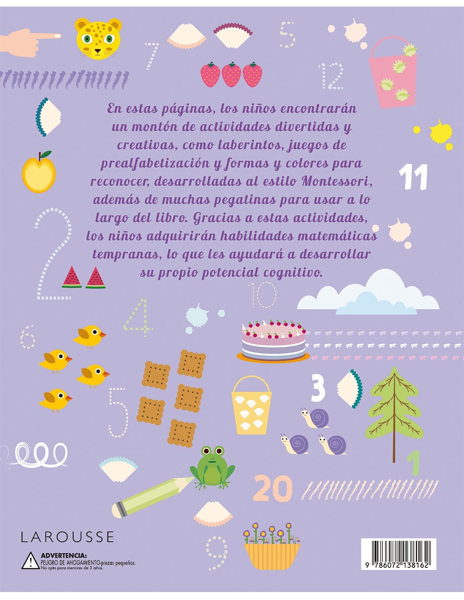Libro Mi Primer Montessori para Aprender A Contar Con Fabulosas Pegatinas de Chiara Piroddi