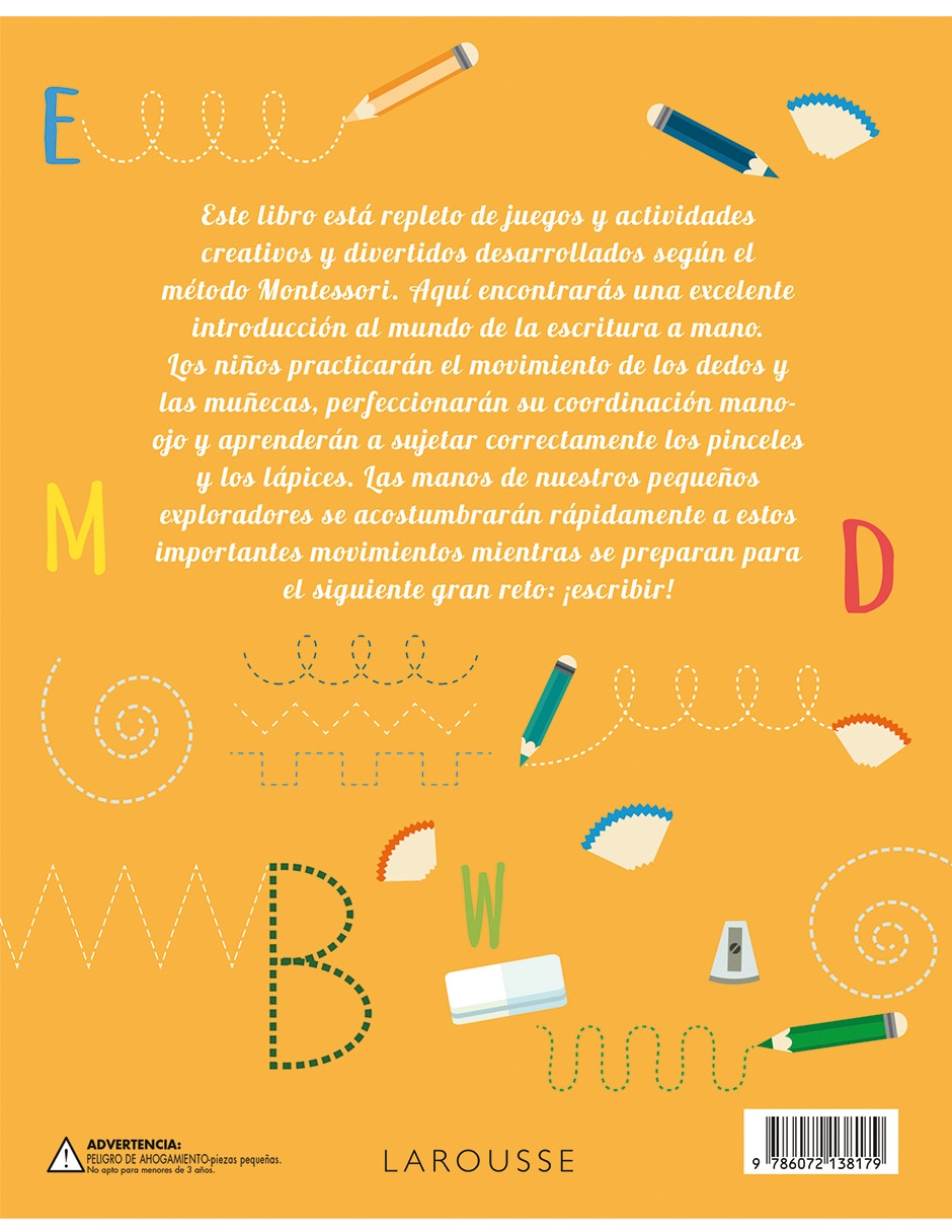 Libro Mi Primer Montessori para Aprender A Escribir Con Fabulosas Pegatinas de Chiara Piroddi