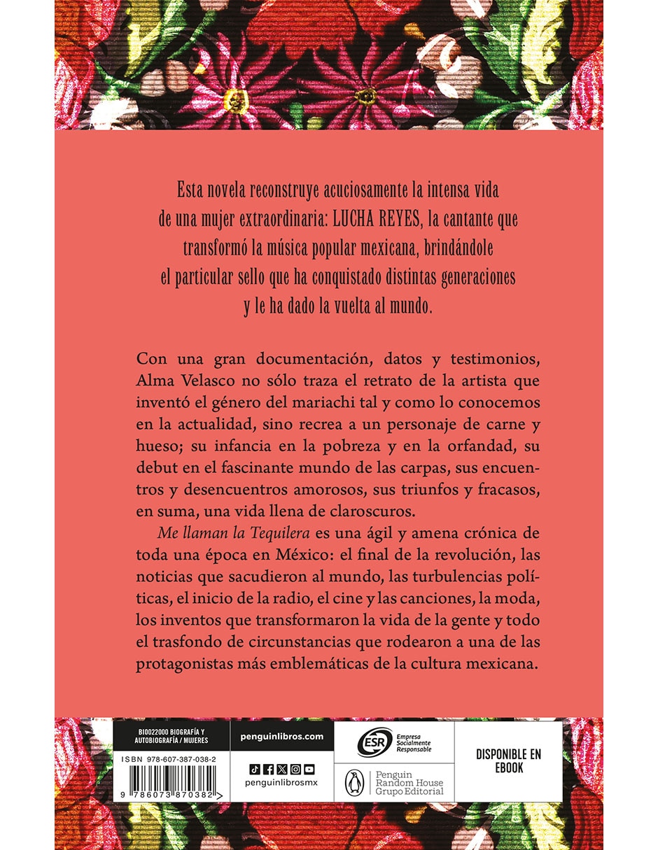 Libro Me Llaman la Tequilera de Alma Velasco