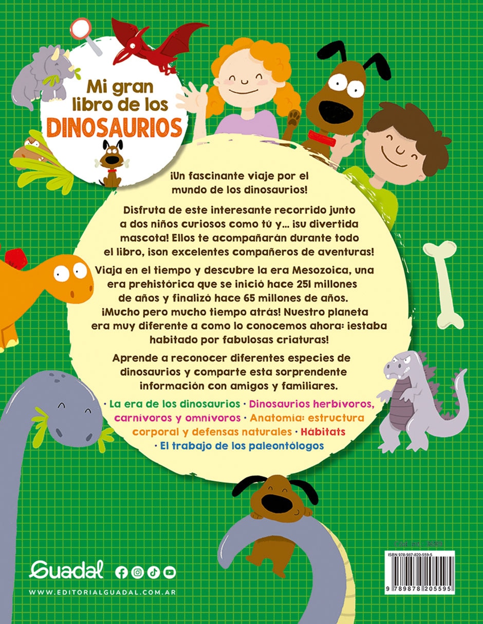 Libro Mi Gran Libro De Los Dinosaurio de Editorial Guadal