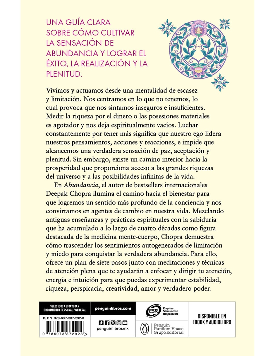 Libro ABUNDANCIA de DEEPAK CHOPRA