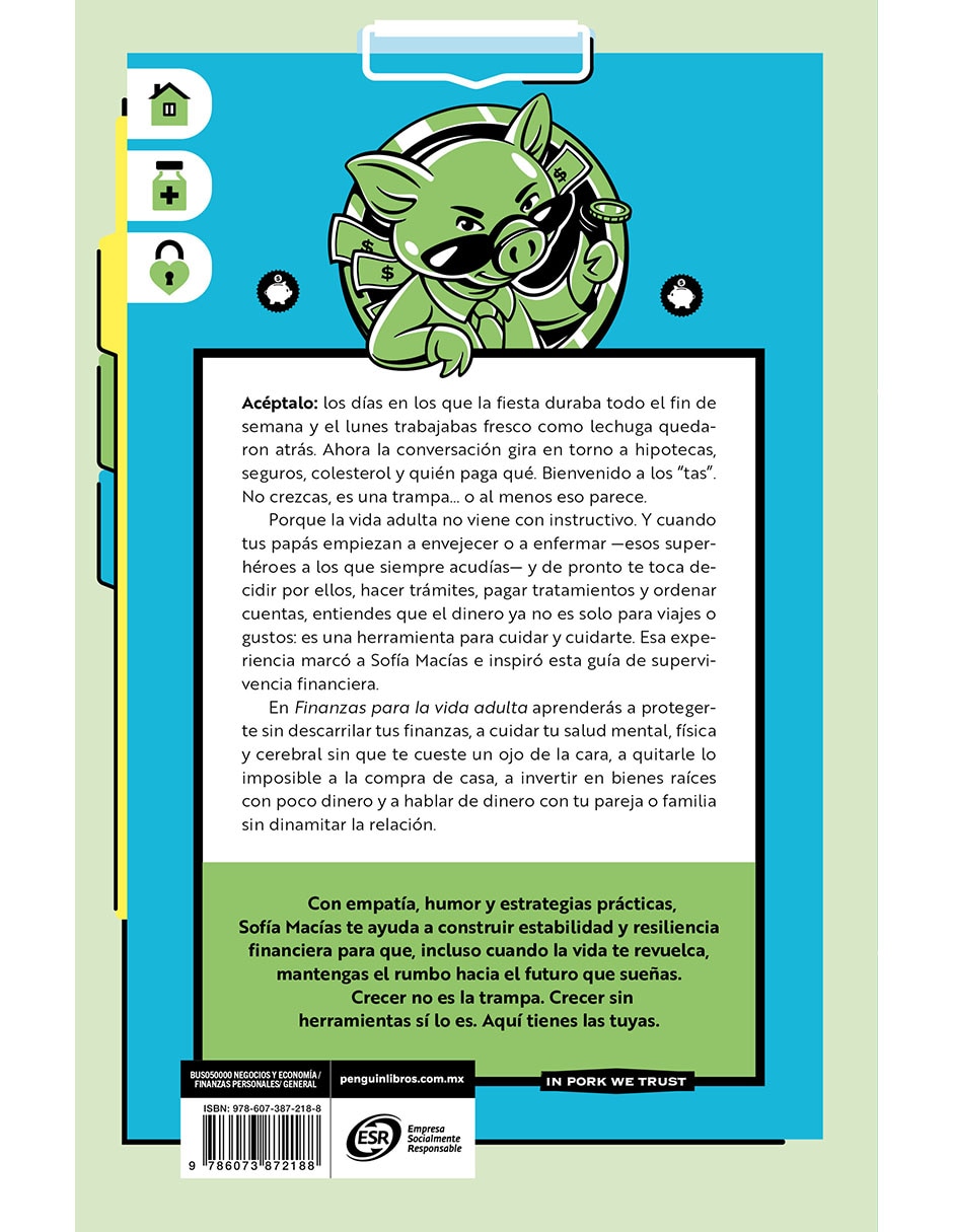 Libro Finanzas para la Vida Adulta de Sofía Macías Libro Finanzas para la Vida Adulta de Sofía Macías