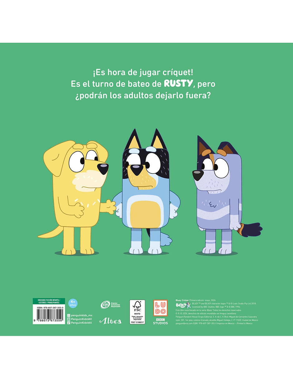 Libro Críquet de Bluey 2