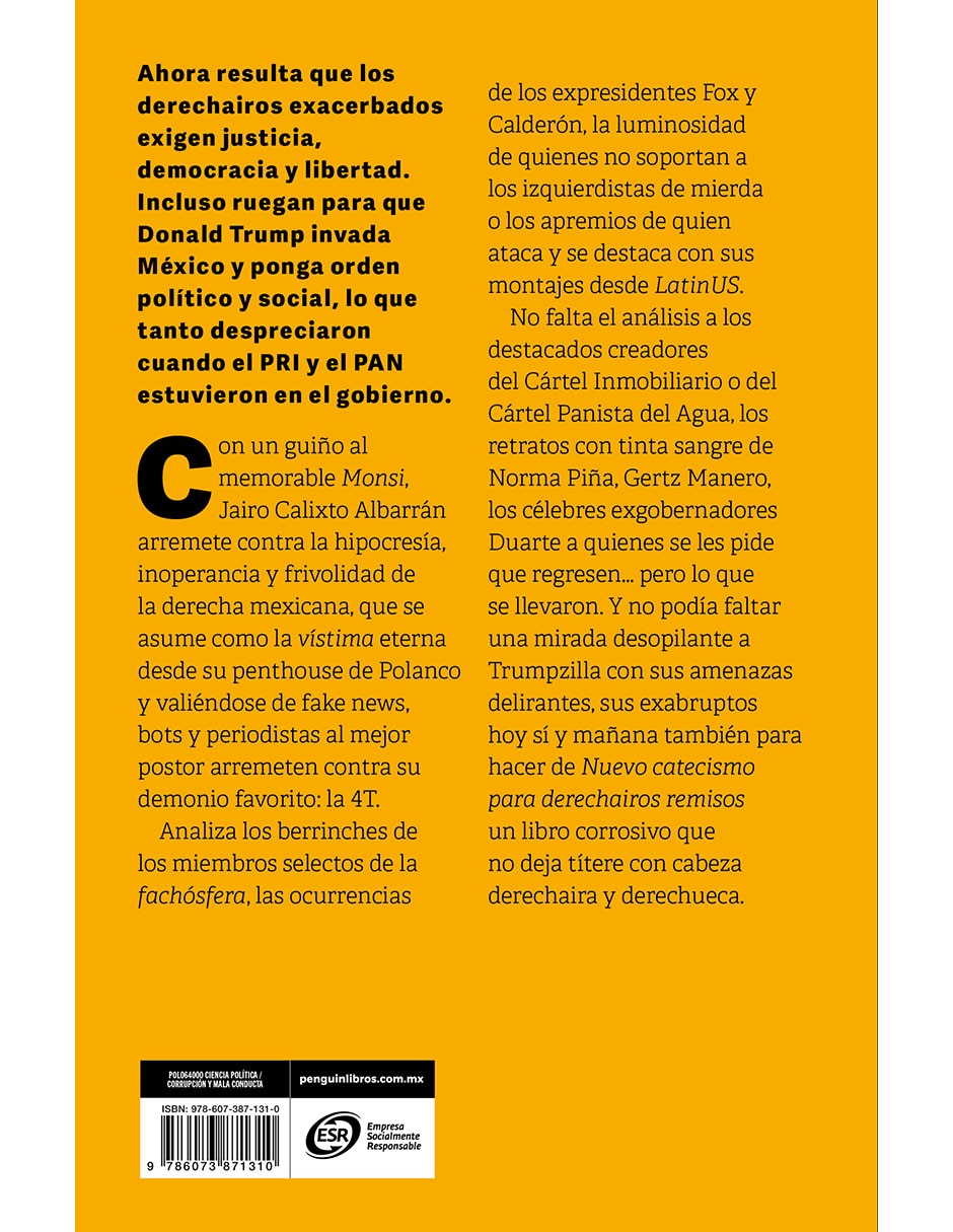 Libro Nuevo Catecismo para Derechairos Remisos de Jairo Calixto Albarran
