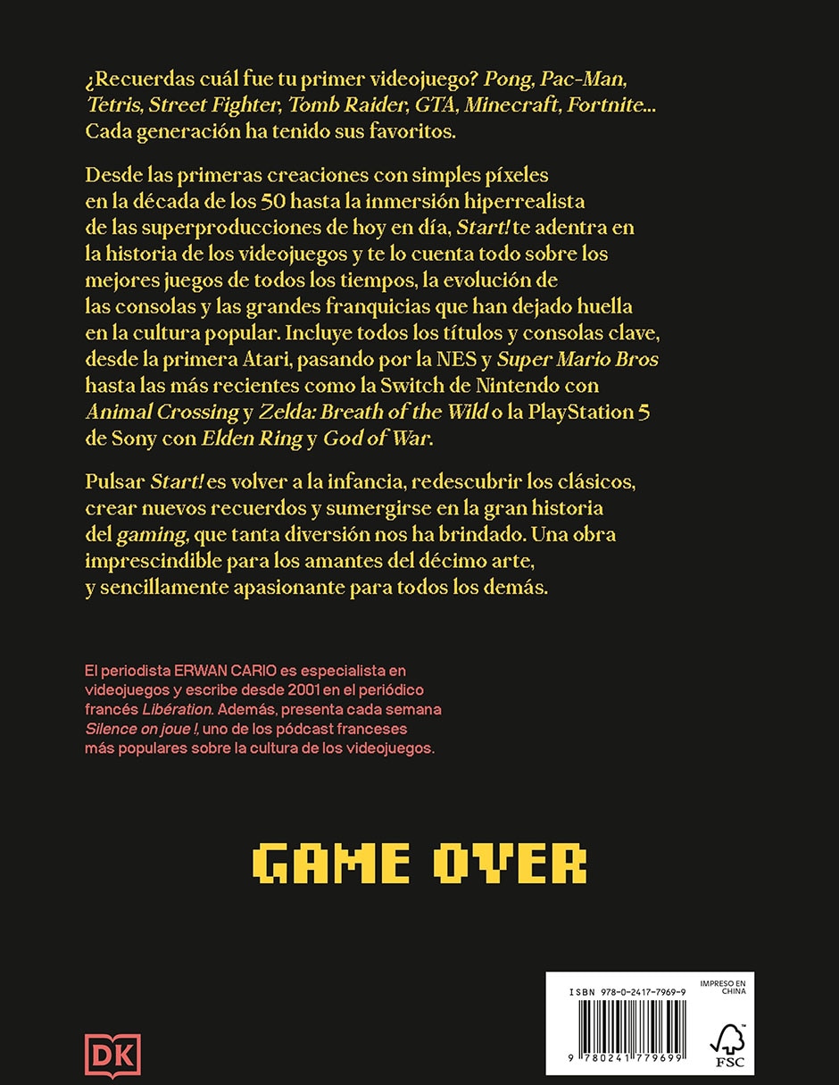 Libro Start! Historia Ilustrada de los Videojuegos de Erwan Cario
