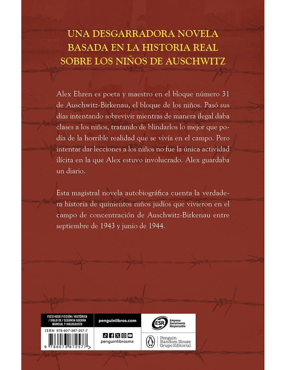 Libro EL MAESTRO DE AUSCHWITZ de OTTO B. KRAUS