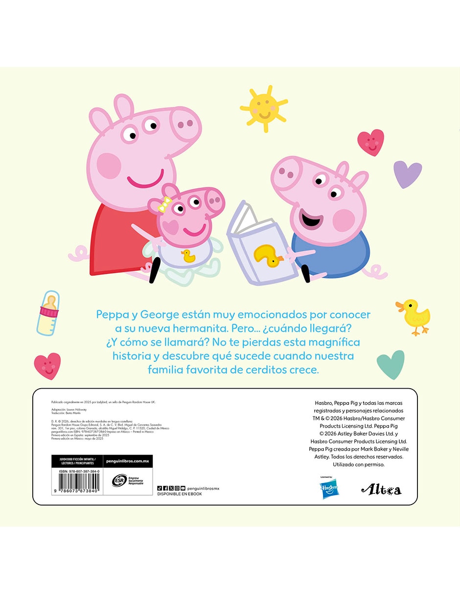 Libro La Nueva Hermanita de Peppa de Hasbro Libro La Nueva Hermanita de Peppa de Hasbro