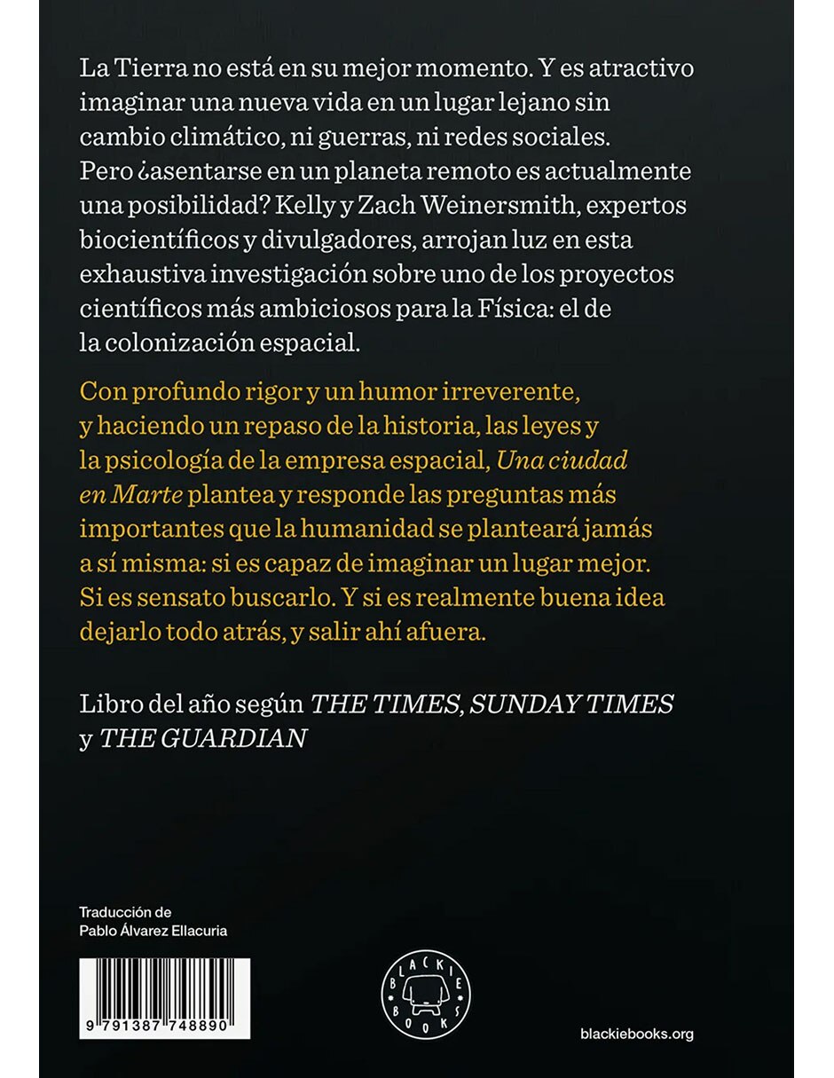 Libro UNA CIUDAD EN MARTE de KELLY WEINERSMITH 2