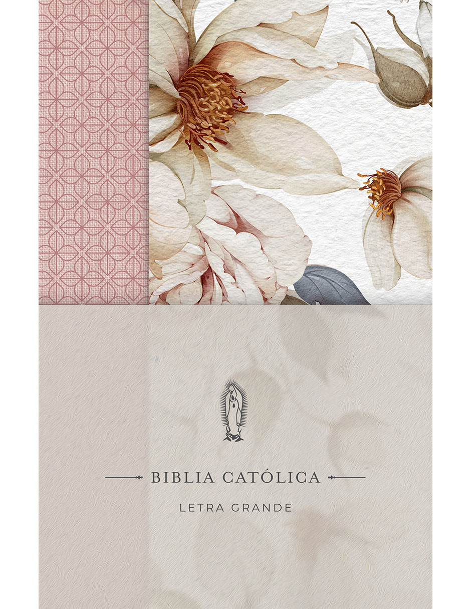 Libro Biblia Católica Hardcover Con Flores de Biblia de America 1
