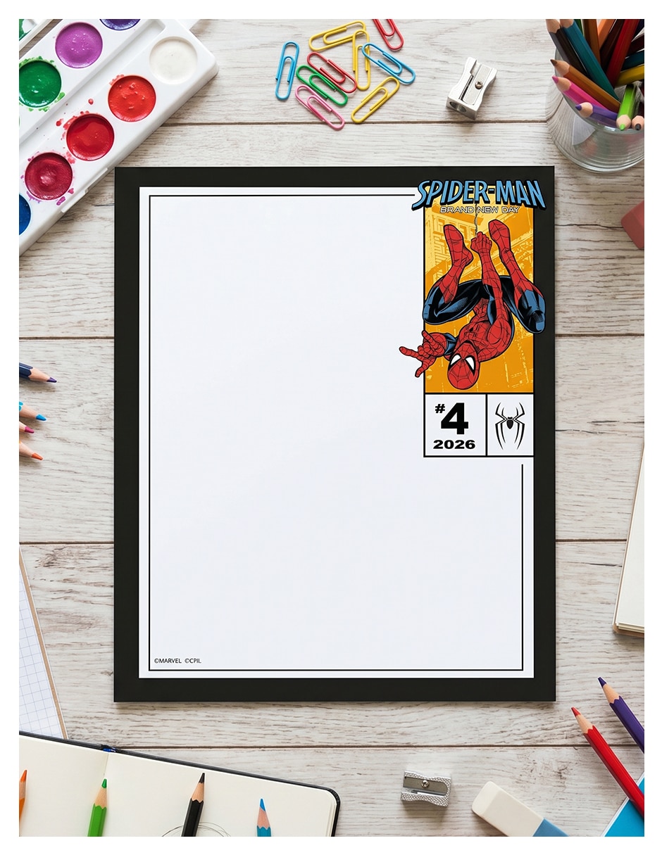 Hojas mágicas para colorear de Marvel Spiderman