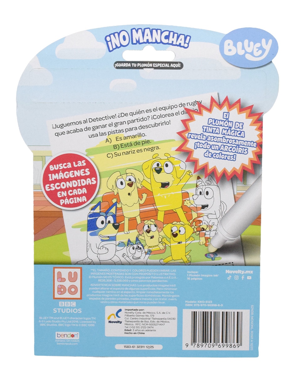Libro de Actividades Tinta Mágica Bluey de Edición Ilustrada