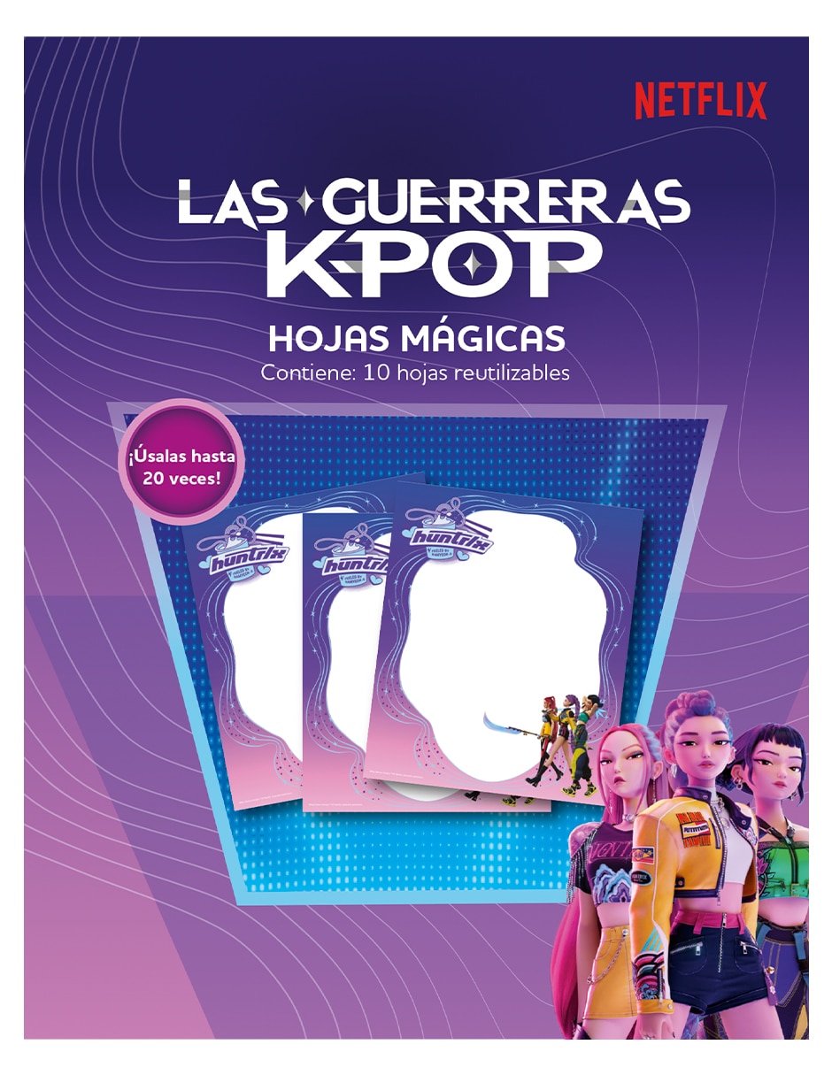 Hojas mágicas para colorear de las Guerreras K-Pop 1
