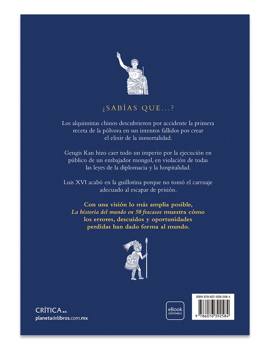 Libro La Historia del Mundo en 50 Fracasos de Ben Gazur