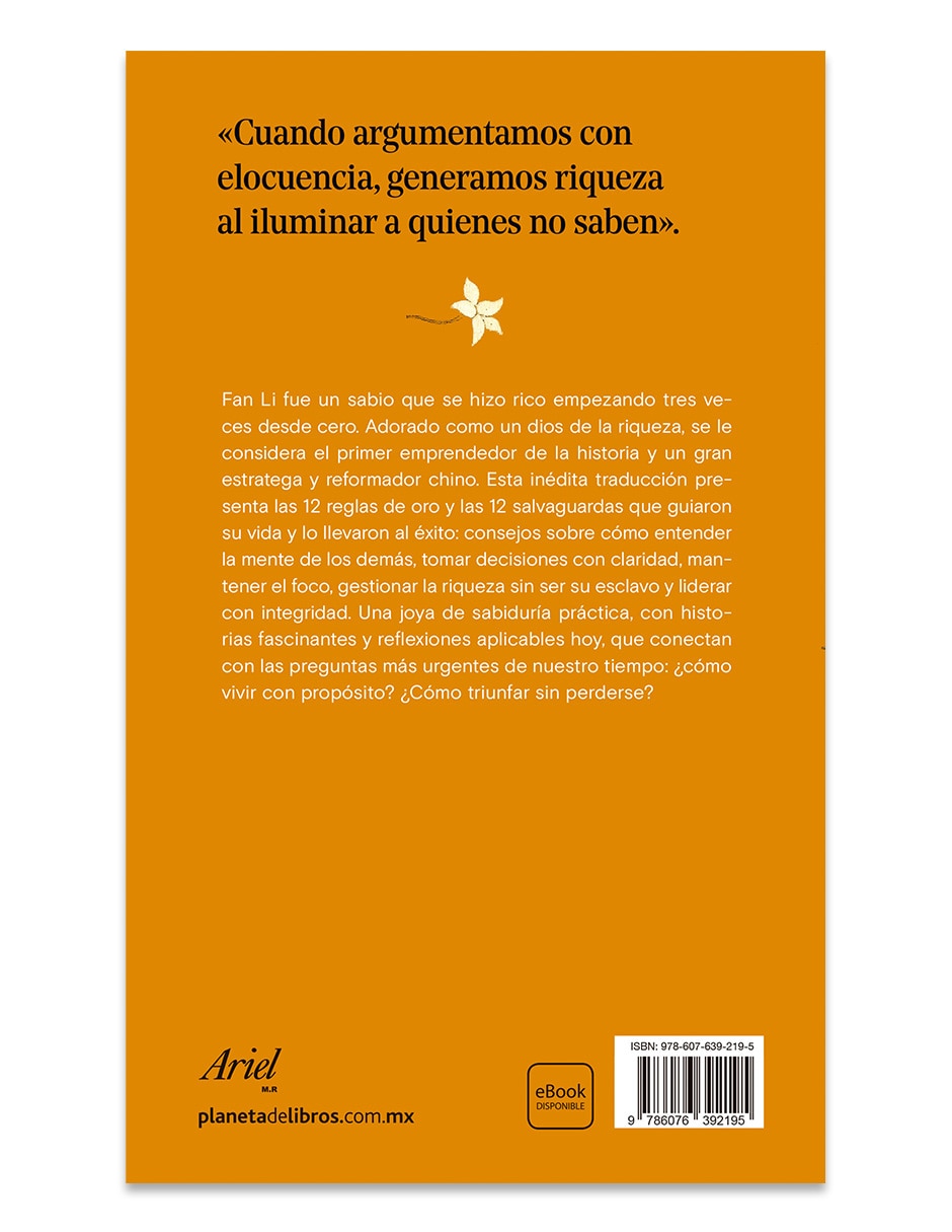 Libro Las reglas de oro para vivir y prosperar de Fan Li