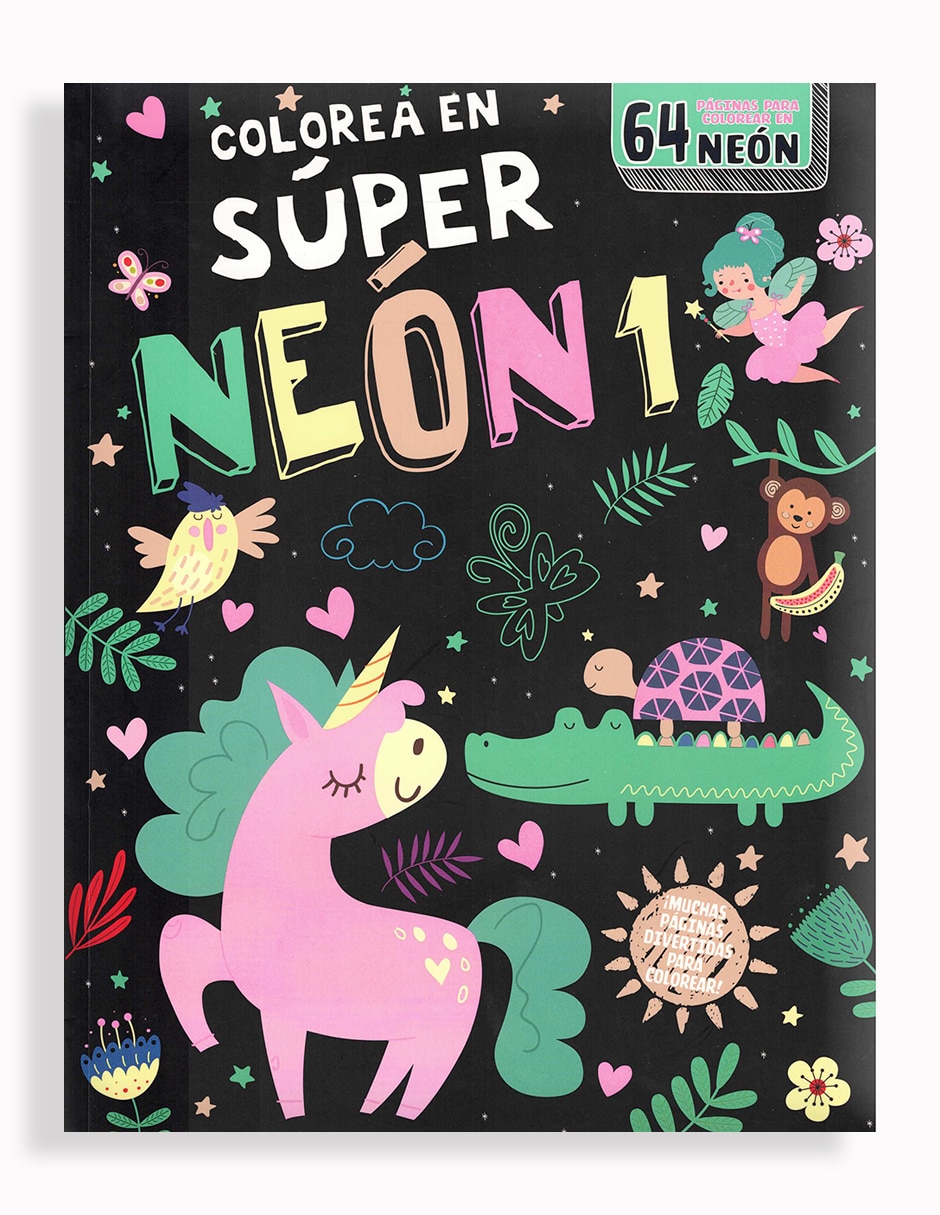 Libro colorea en super neón 1
