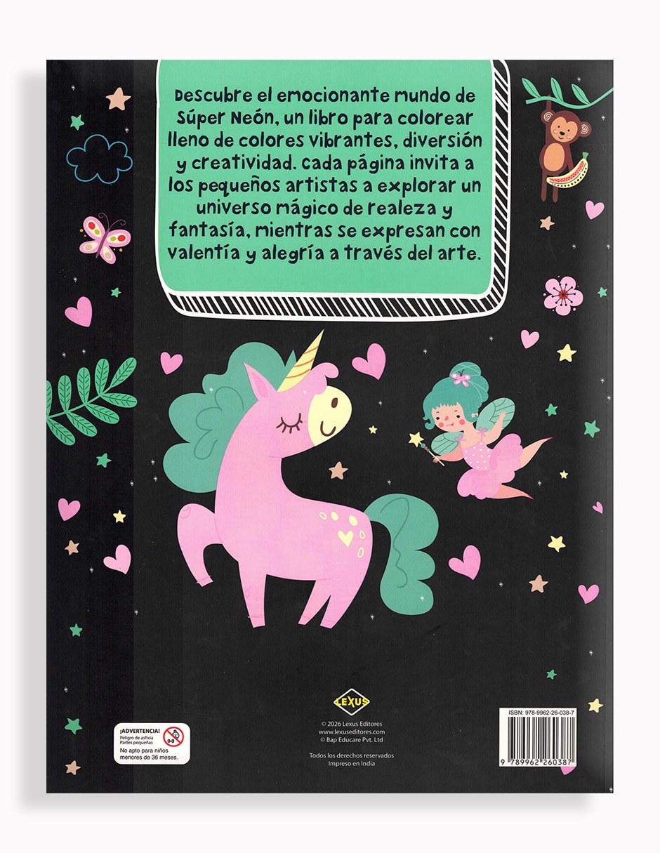 Libro colorea en super neón 1 2